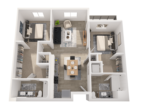 a floor plan of a 1 bedroom apartment at the crossings at white marsh apartments in white marsh